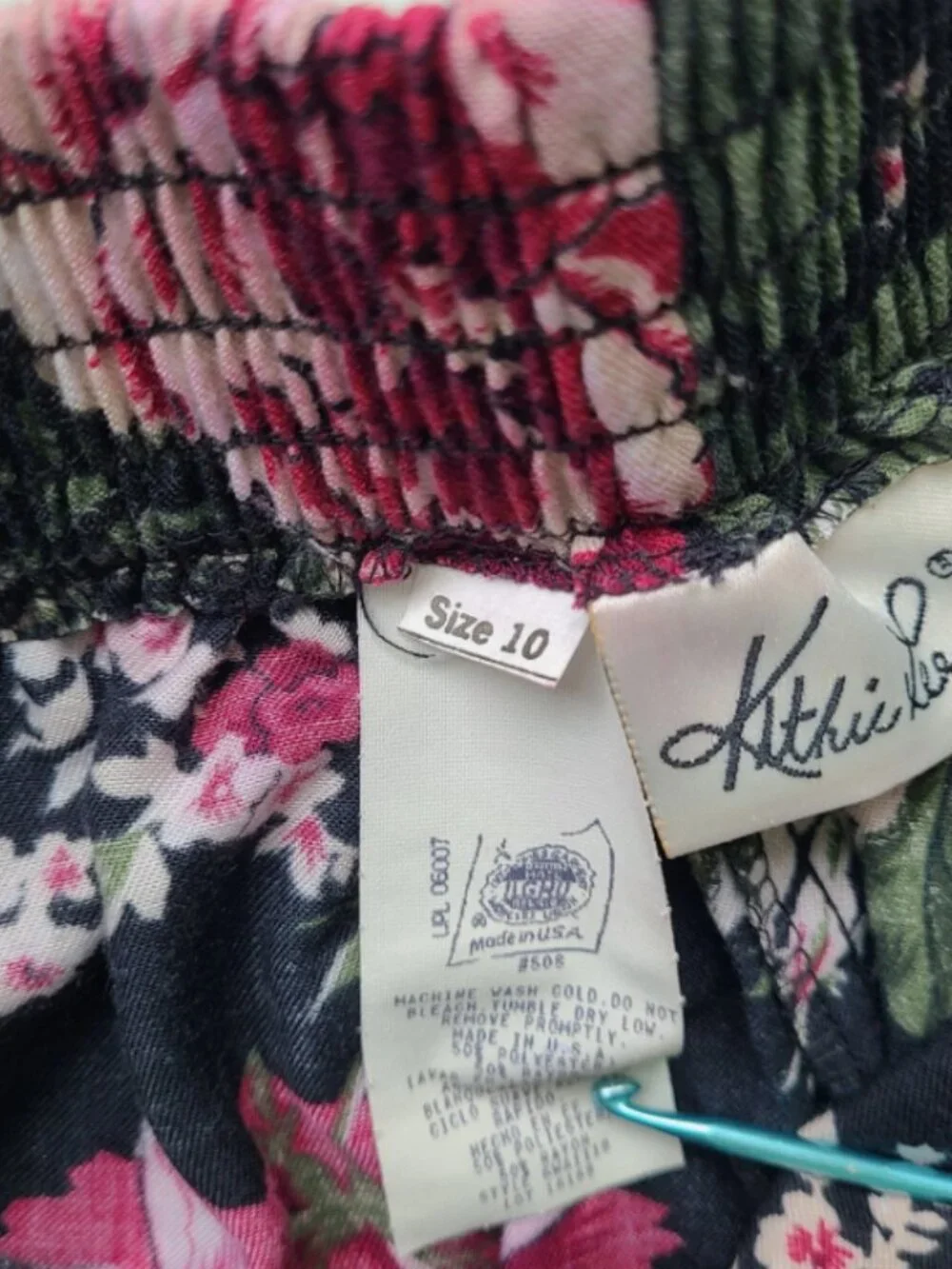Vintage 80s Floral Midi Skirt 10 Waist 26